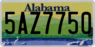 AL license plate 5AZ7750