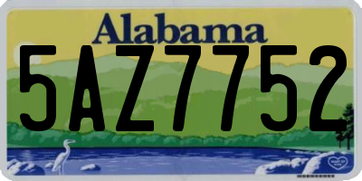 AL license plate 5AZ7752