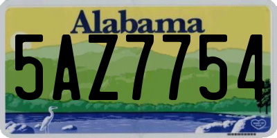 AL license plate 5AZ7754