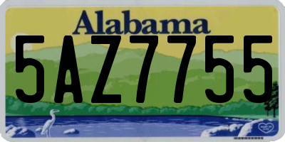 AL license plate 5AZ7755