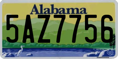 AL license plate 5AZ7756