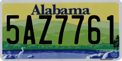 AL license plate 5AZ7761