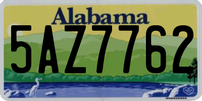 AL license plate 5AZ7762