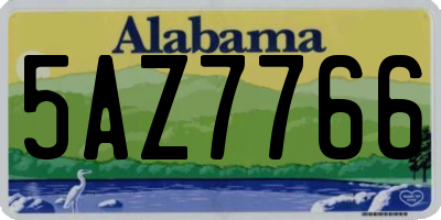 AL license plate 5AZ7766