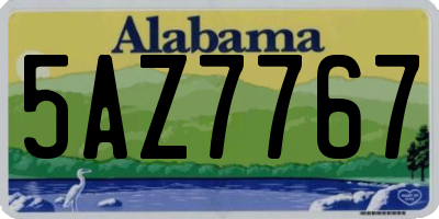 AL license plate 5AZ7767