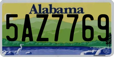 AL license plate 5AZ7769