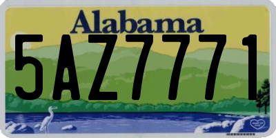 AL license plate 5AZ7771