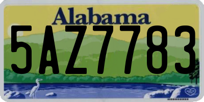 AL license plate 5AZ7783