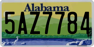 AL license plate 5AZ7784