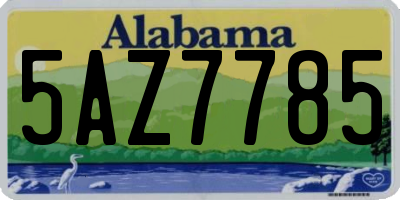AL license plate 5AZ7785