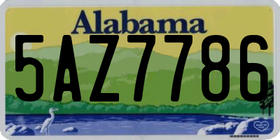 AL license plate 5AZ7786