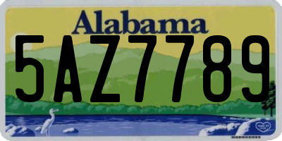 AL license plate 5AZ7789