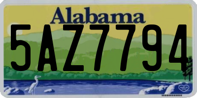 AL license plate 5AZ7794