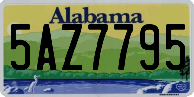 AL license plate 5AZ7795