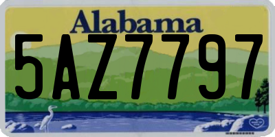 AL license plate 5AZ7797