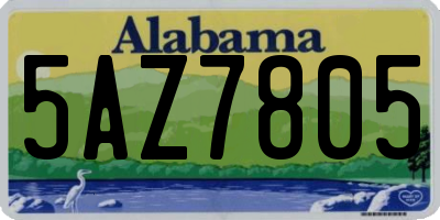 AL license plate 5AZ7805