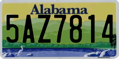 AL license plate 5AZ7814