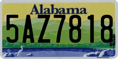 AL license plate 5AZ7818