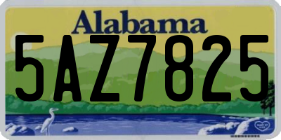 AL license plate 5AZ7825