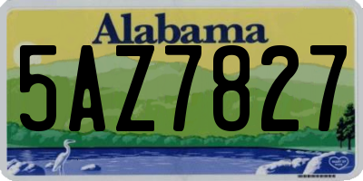 AL license plate 5AZ7827