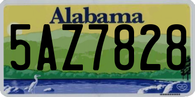 AL license plate 5AZ7828