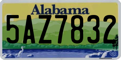AL license plate 5AZ7832