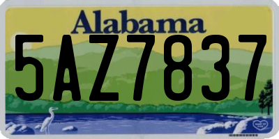 AL license plate 5AZ7837