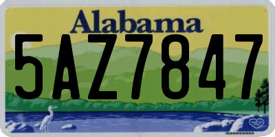 AL license plate 5AZ7847