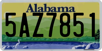 AL license plate 5AZ7851
