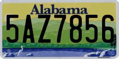 AL license plate 5AZ7856