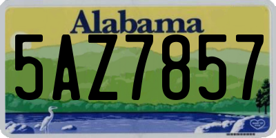 AL license plate 5AZ7857