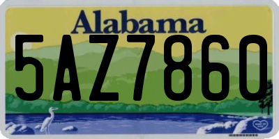 AL license plate 5AZ7860
