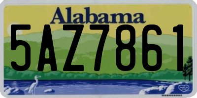 AL license plate 5AZ7861