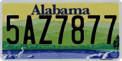 AL license plate 5AZ7877