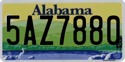 AL license plate 5AZ7880