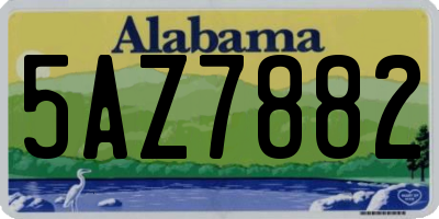 AL license plate 5AZ7882