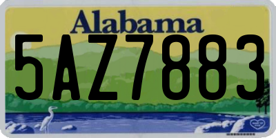 AL license plate 5AZ7883