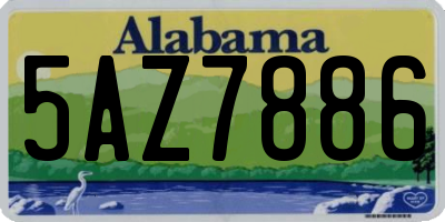 AL license plate 5AZ7886