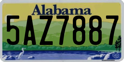 AL license plate 5AZ7887