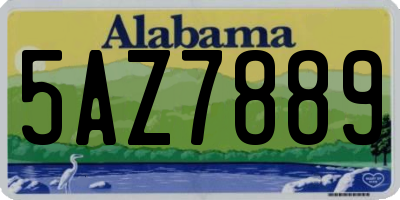 AL license plate 5AZ7889