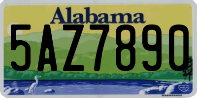 AL license plate 5AZ7890