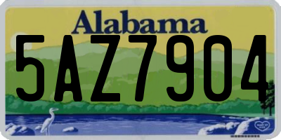 AL license plate 5AZ7904
