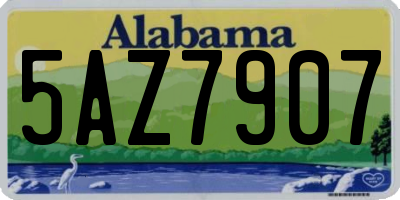 AL license plate 5AZ7907