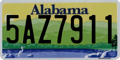 AL license plate 5AZ7911