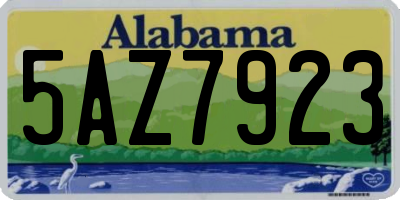 AL license plate 5AZ7923