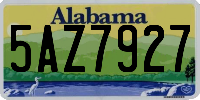 AL license plate 5AZ7927