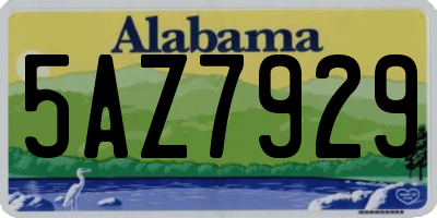 AL license plate 5AZ7929