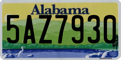 AL license plate 5AZ7930