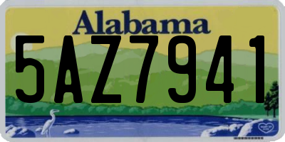 AL license plate 5AZ7941