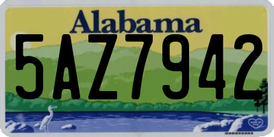 AL license plate 5AZ7942